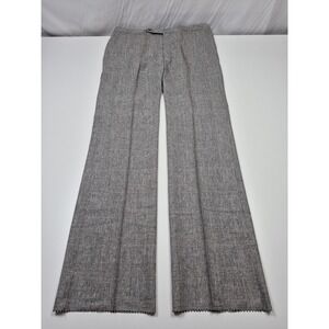 VTG Sansabelt Dress Pants Mens 39x36 Gray Wool Plaid Flat Front USA Unhemmed NWT